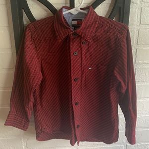 Tommy Hilfiger Toddler Boy Button Up Long Sleeve Shirt - 4T
